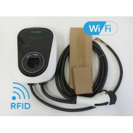 Настенное зарядное устройство Duosida Type 2 / 32А / RF карты/ WiFi / 3 фазы с кабелем 5м (без вилки)
